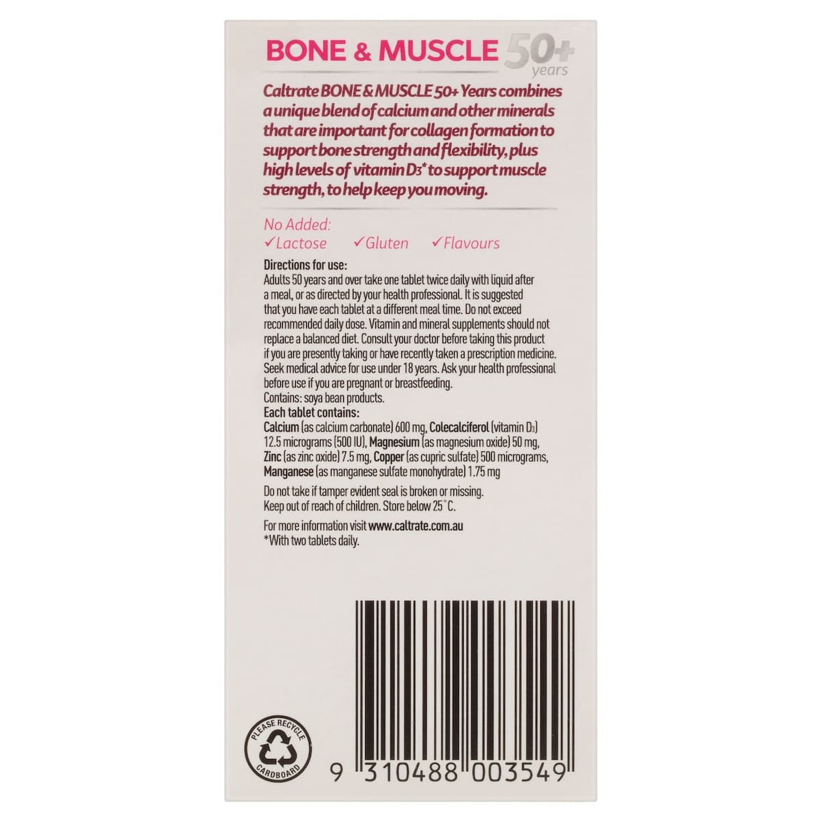 Thumbnail Caltrate Bone & Muscle 50+ 60 Tablets