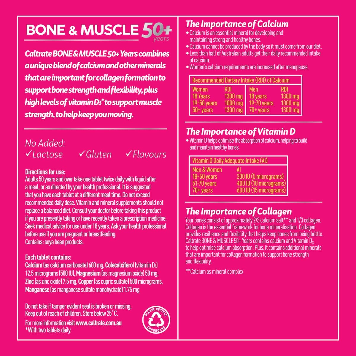 Thumbnail Caltrate Bone & Muscle 50+ 60 Tablets