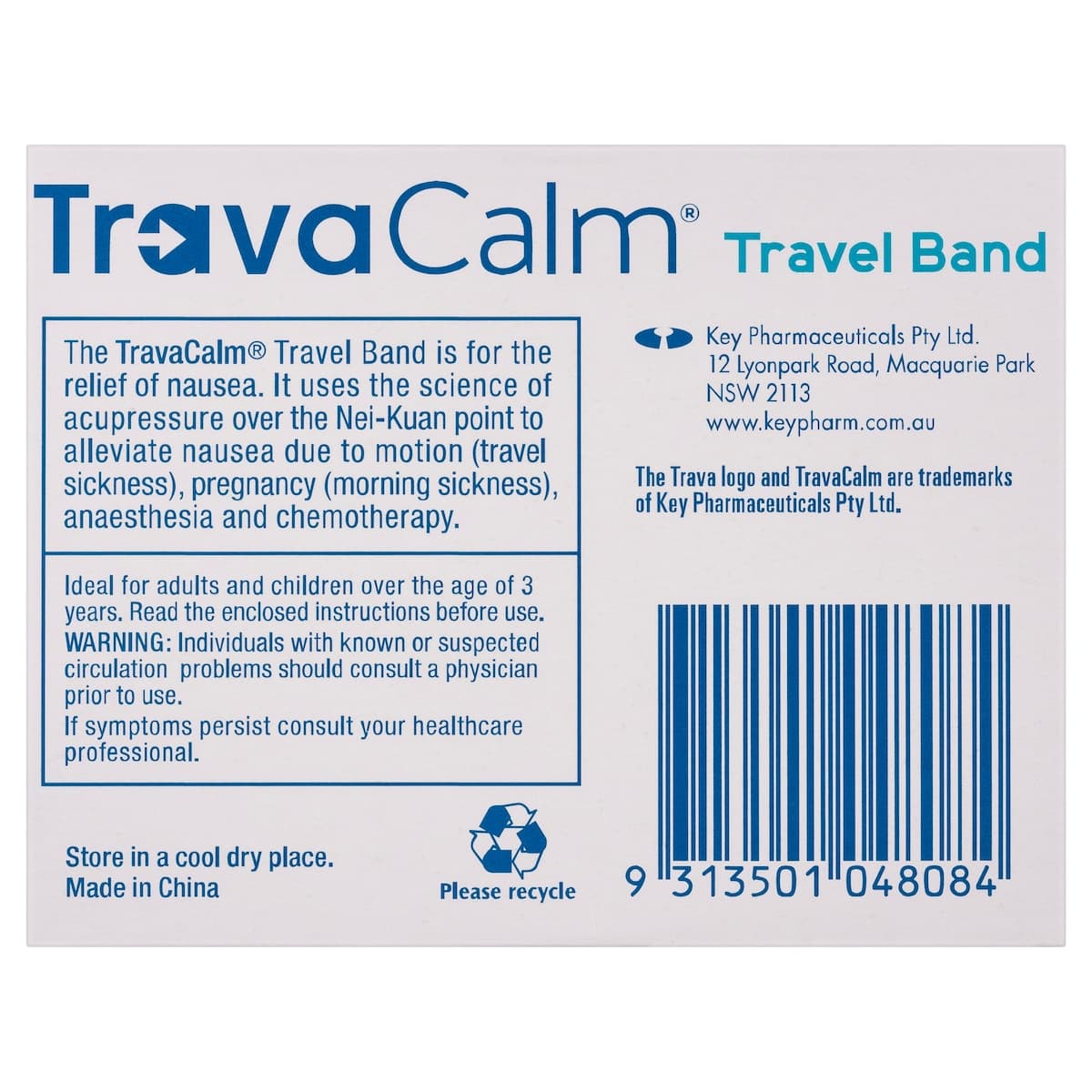 Thumbnail Travacalm Travel Sickness Travel Bands 1 Pair