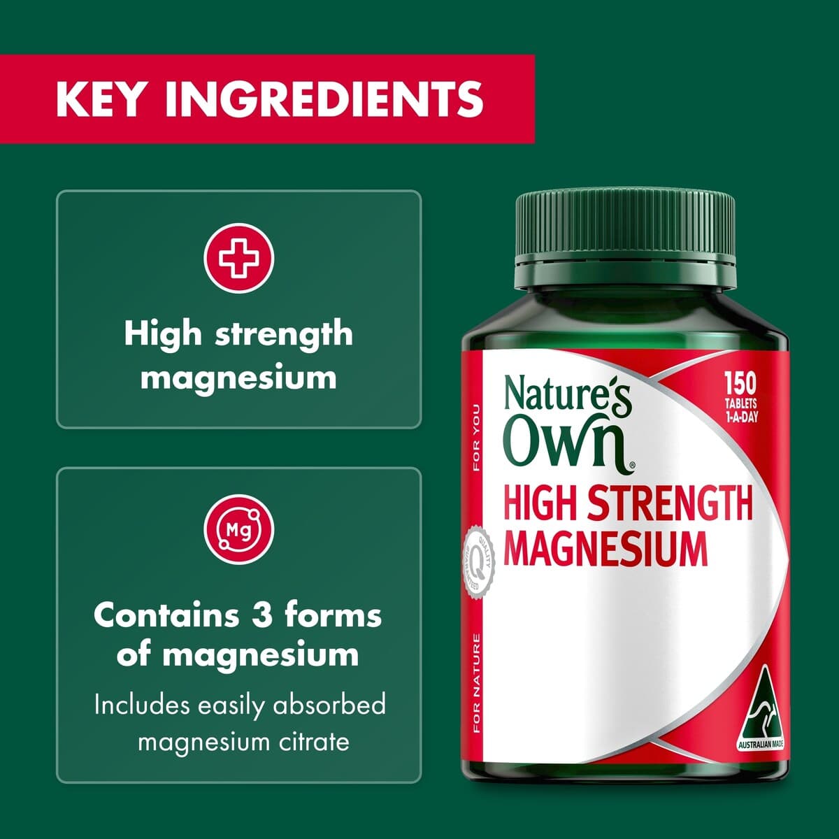 Thumbnail Nature's Own High Strength Magnesium 150 Tablets