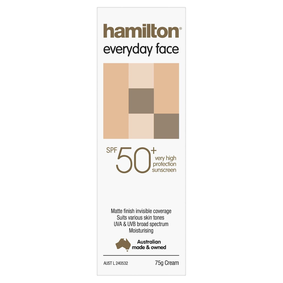 Thumbnail Hamilton Sunscreen Everyday Face Cream Spf50 75G