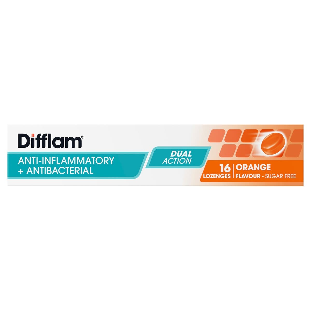 Thumbnail Difflam Sore Throat Lozenges Sugar Free Orange 16 Pack