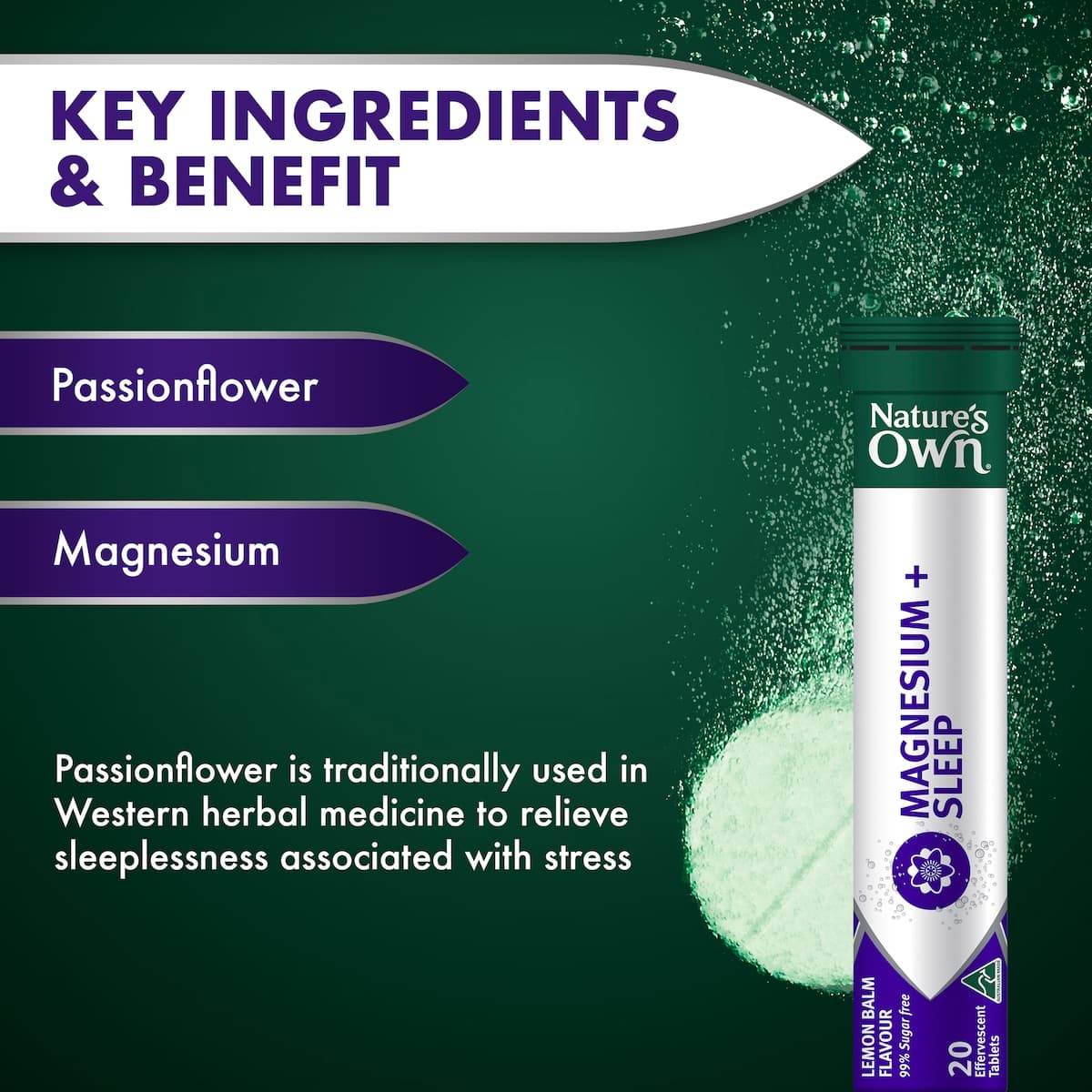 Thumbnail Nature's Own Magnesium + Sleep Effervescent 20 Tablets