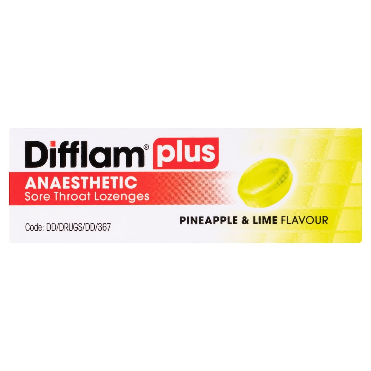 Thumbnail Difflam Plus Anaesthetic Sore Throat Lozenges Pineapple & Lime 16 Pack