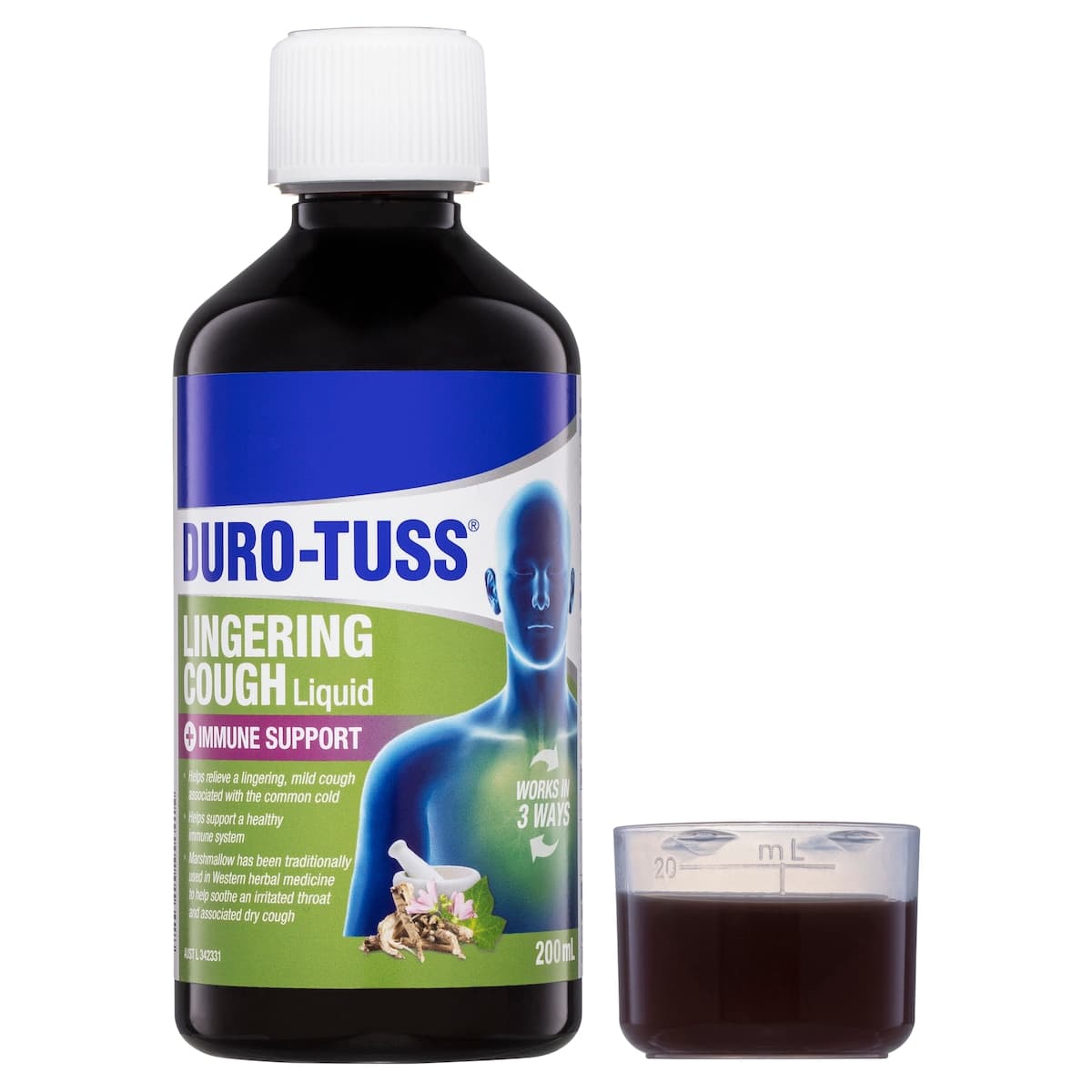 Thumbnail Durotuss Lingering Cough + Immune Support Liquid 200Ml