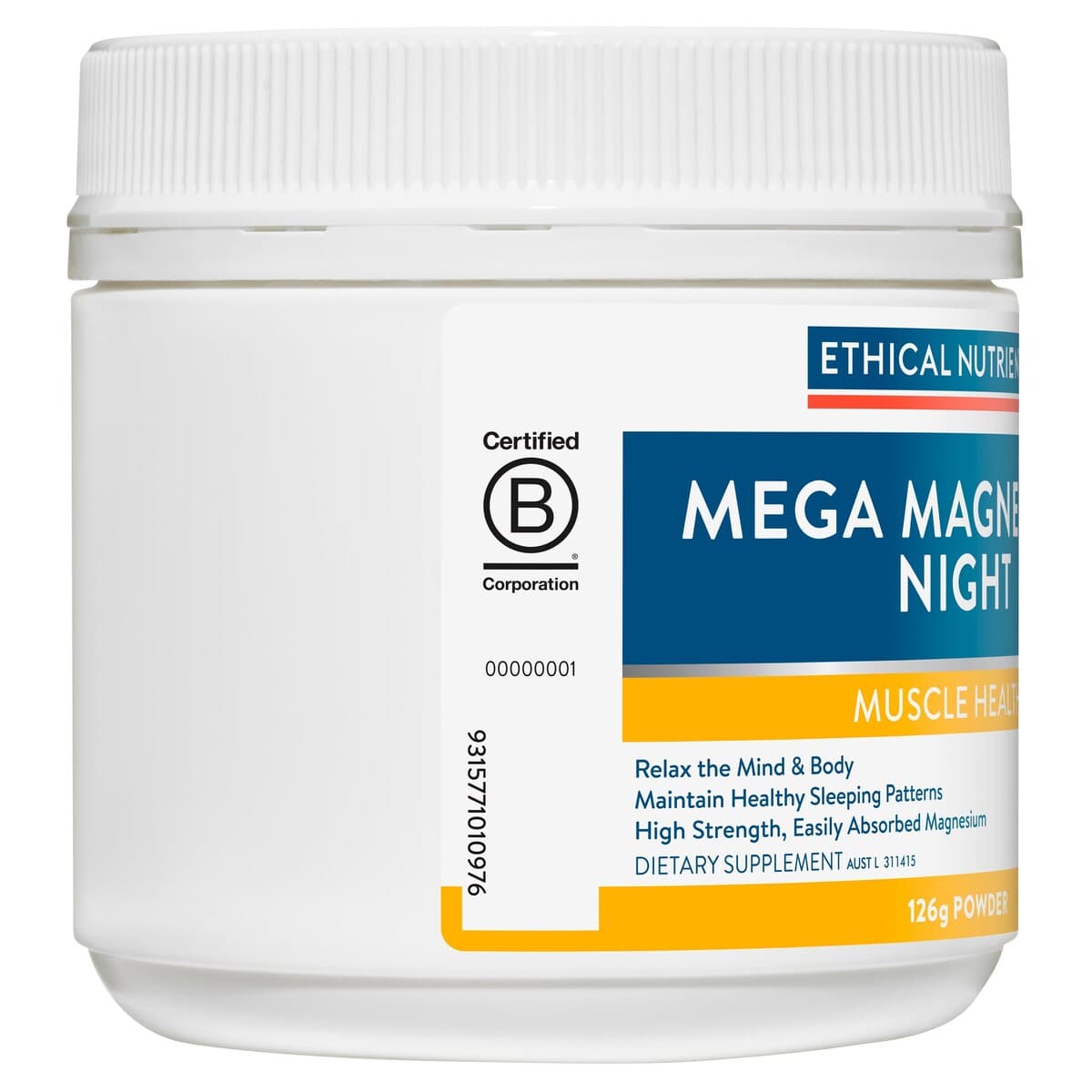 Thumbnail Ethical Nutrients Mega Magnesium Night Mango Passion 126G Powder