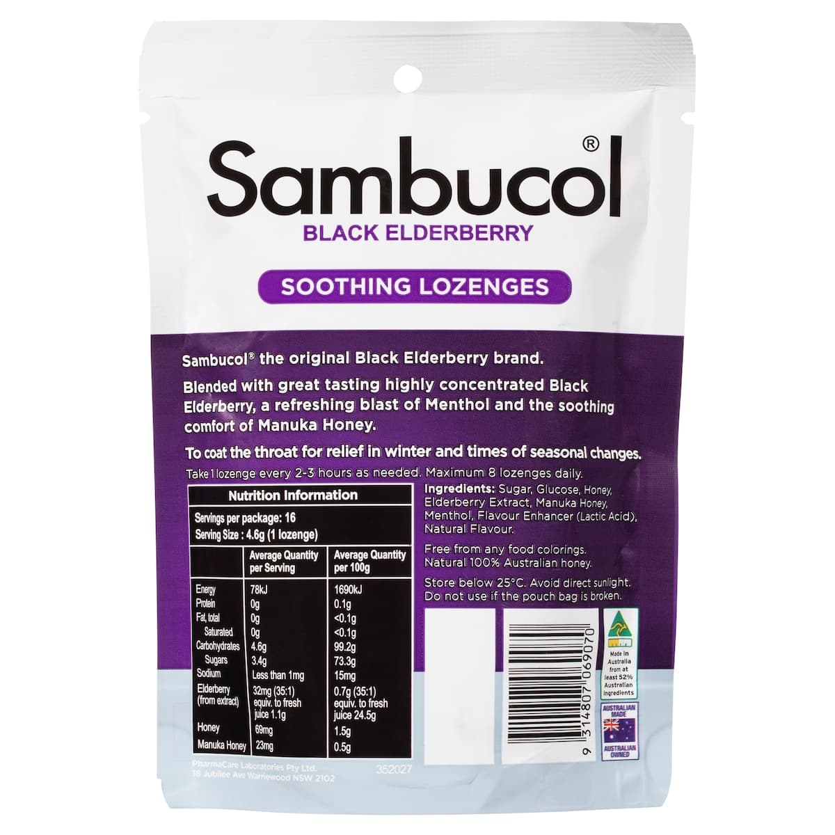 Thumbnail Sambucol Soothing Relief Nose & Throat Lozenges 16 Pack