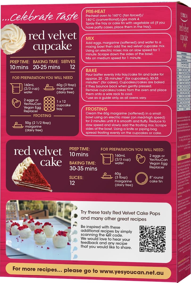 Thumbnail Yesyoucan Red Velvet Cupcake Mix 450G