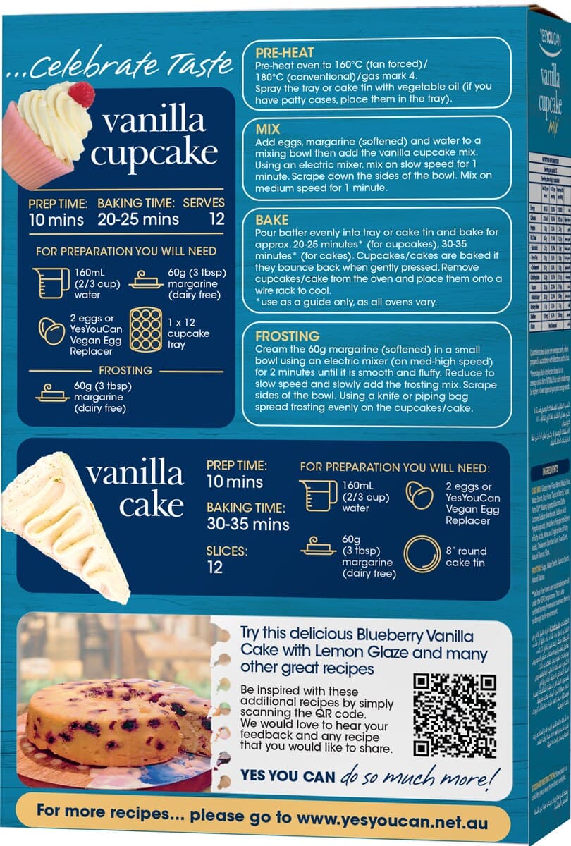 Thumbnail Yesyoucan Vanilla Cupcake Mix 470G