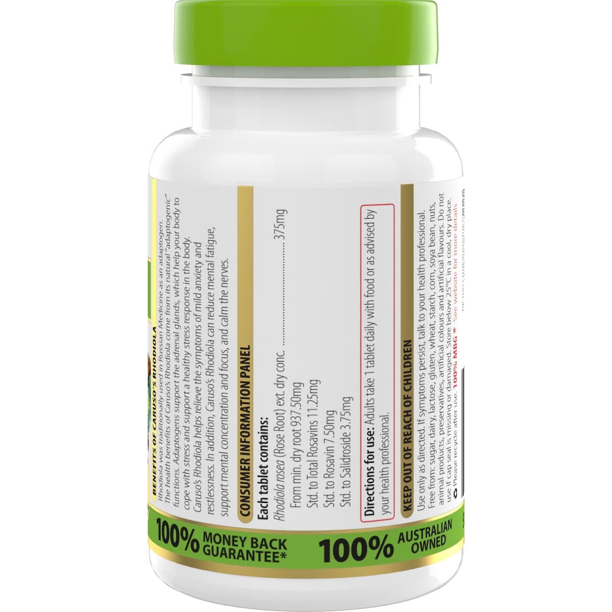 Thumbnail Carusos Rhodiola 50 Tablets