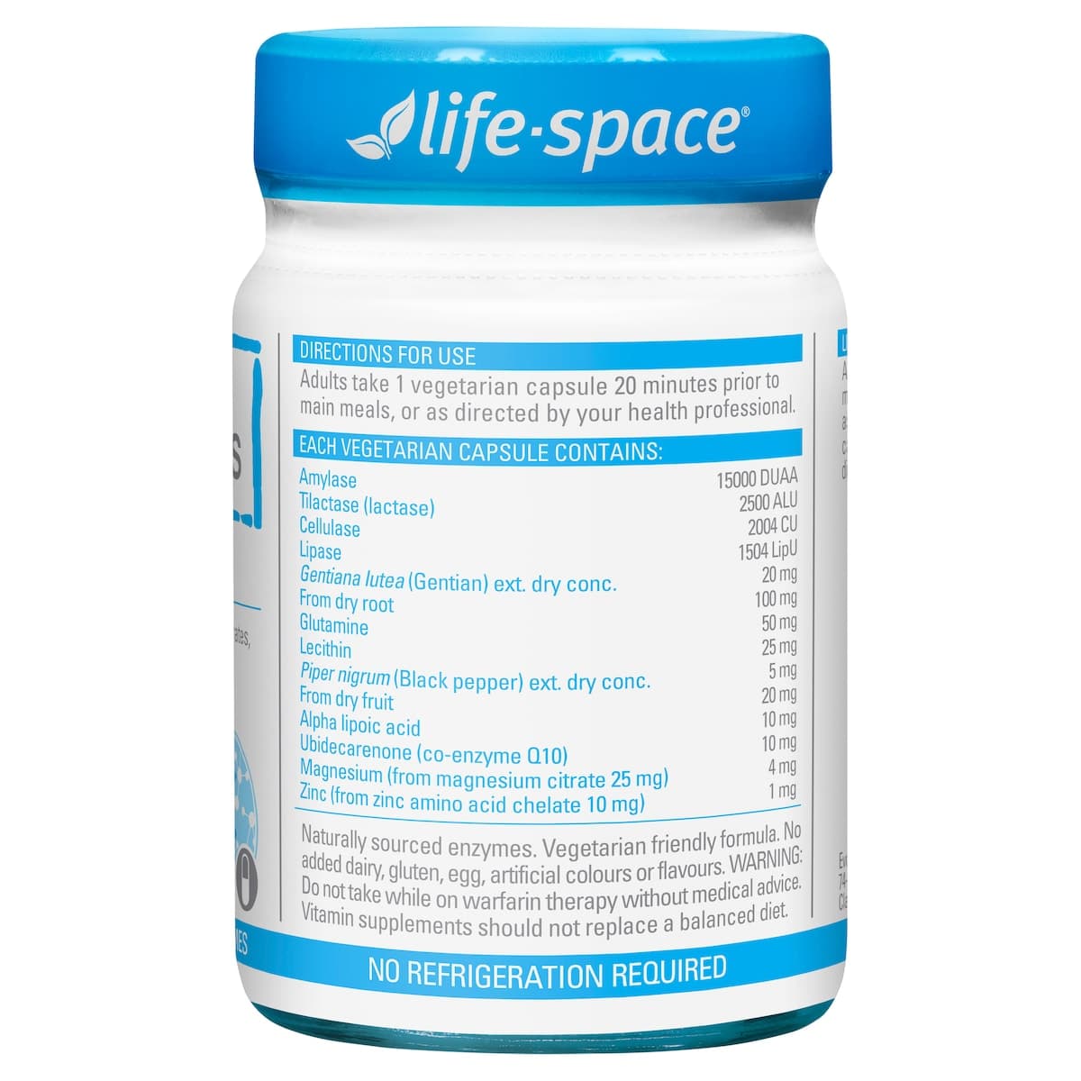 Thumbnail Life-Space Digestive Enzymes 60 Capsules