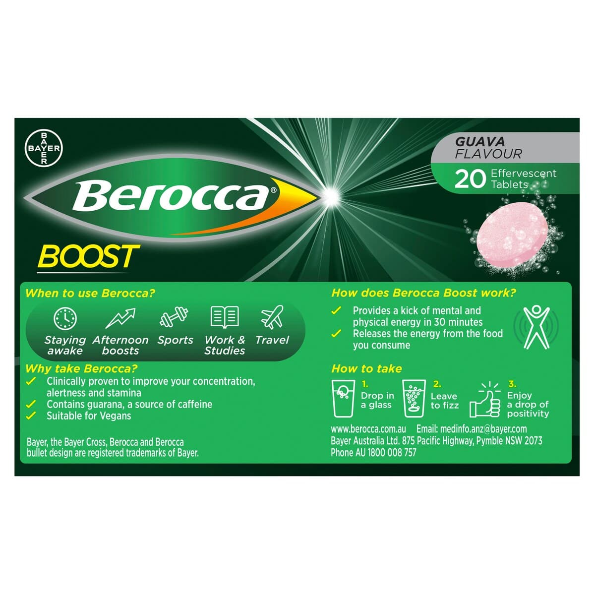 Thumbnail Berocca Boost 20 Effervescent Tablets