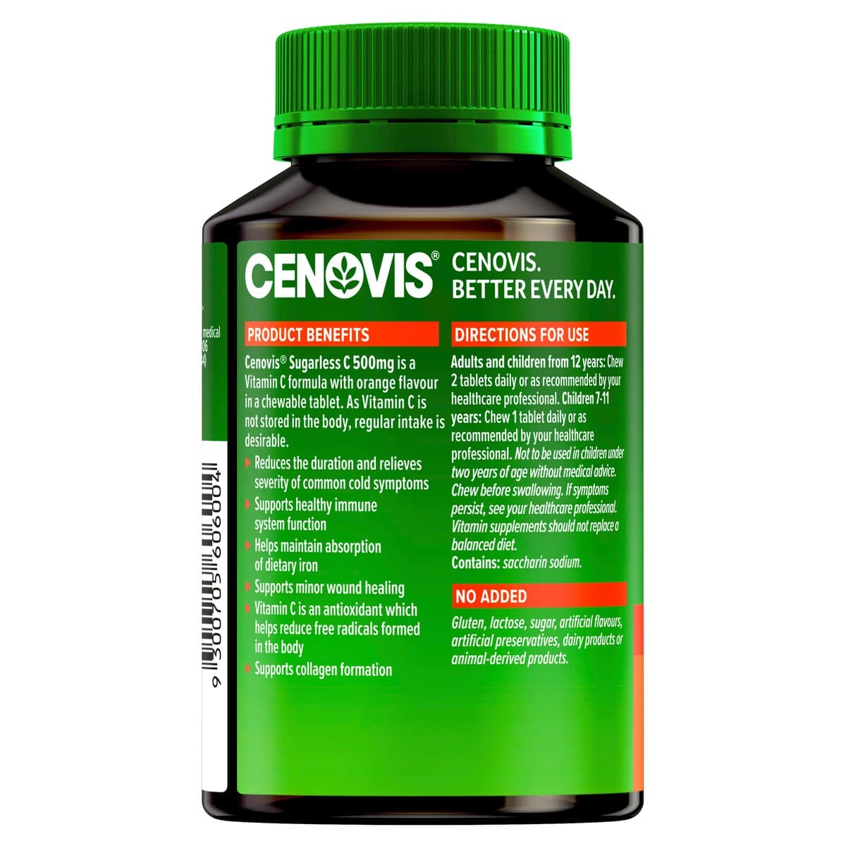 Thumbnail Cenovis Sugarless Vitamin C 500Mg 160 Chewable Tablets