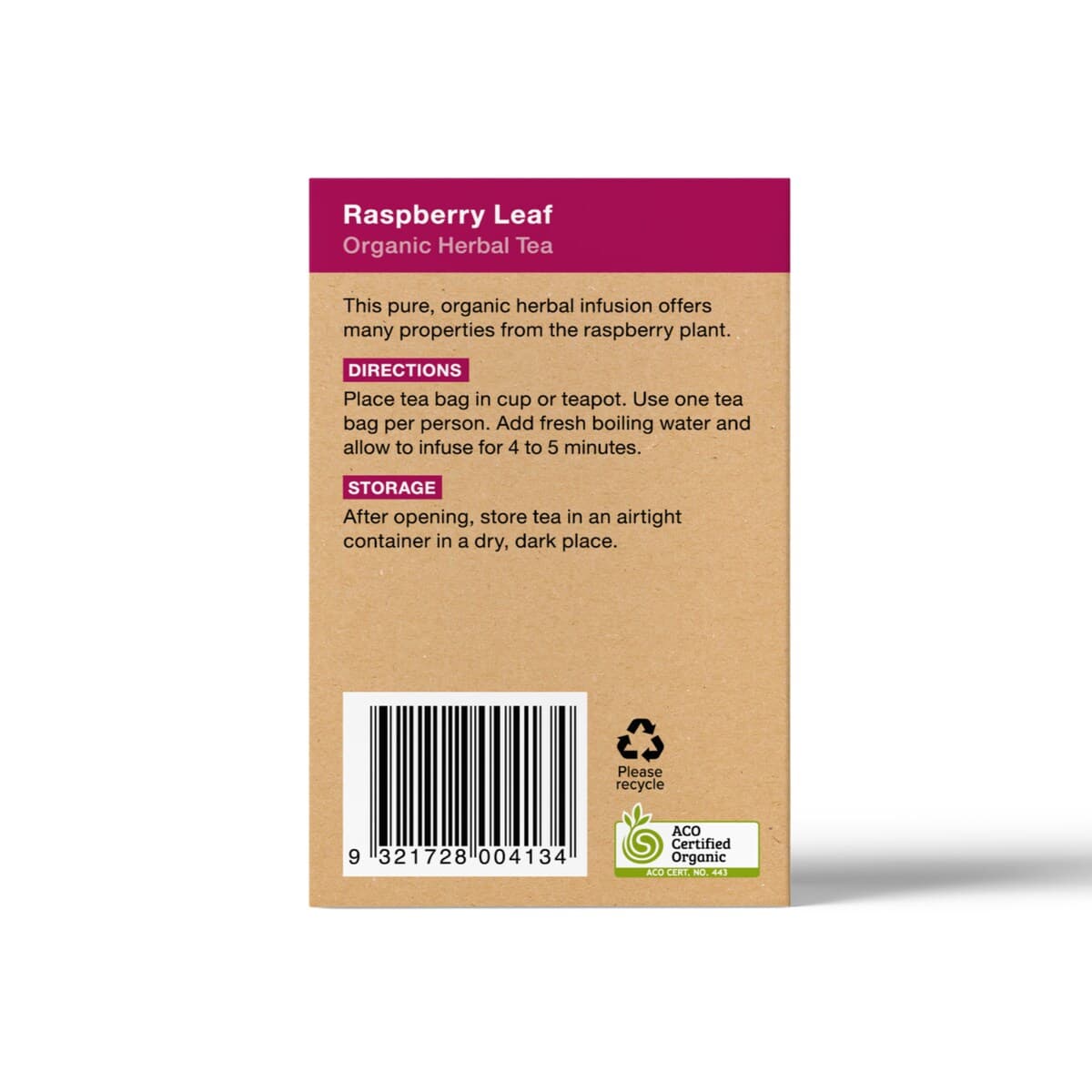 Thumbnail Planet Organic Raspberry Leaf Tea 25 Tea Bags