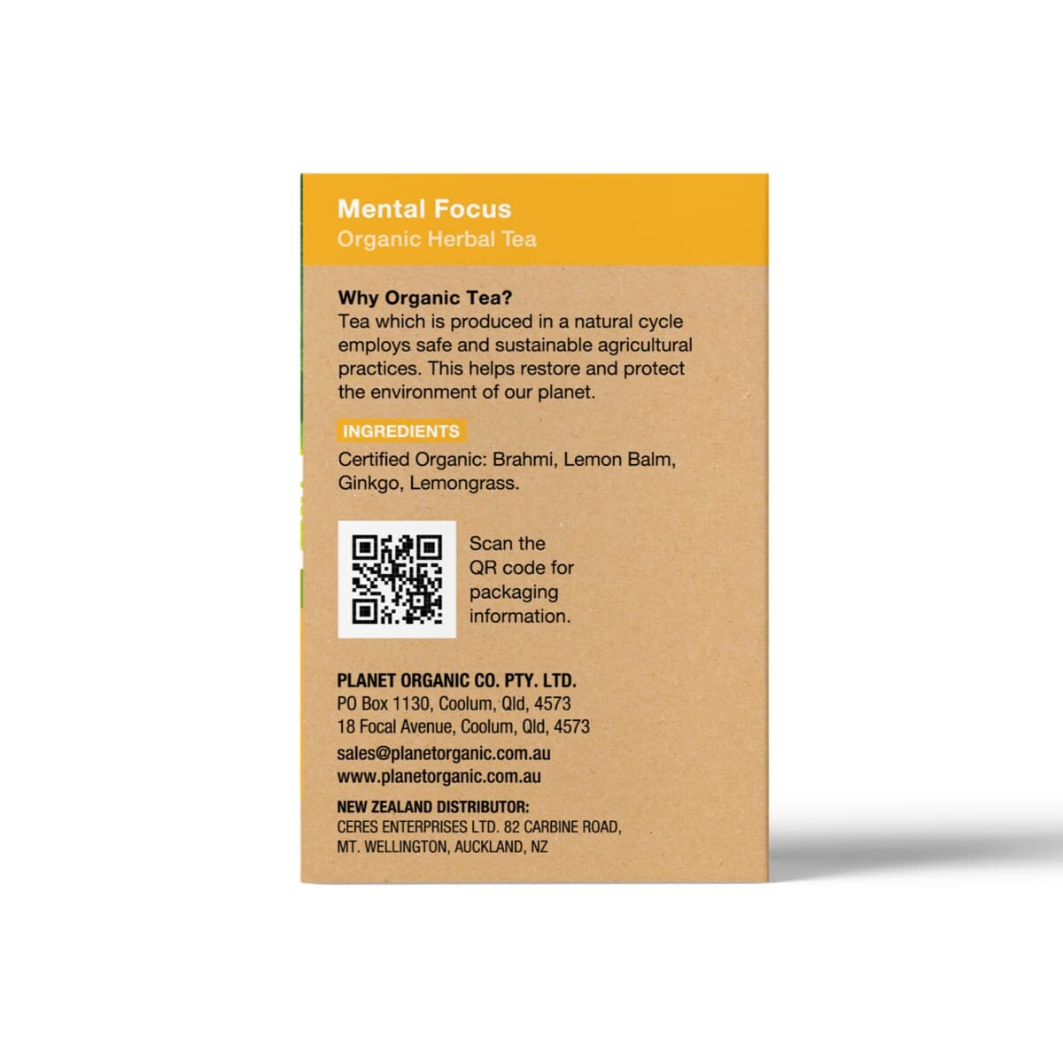 Thumbnail Planet Organic Mental Focus 25 Tea Bags