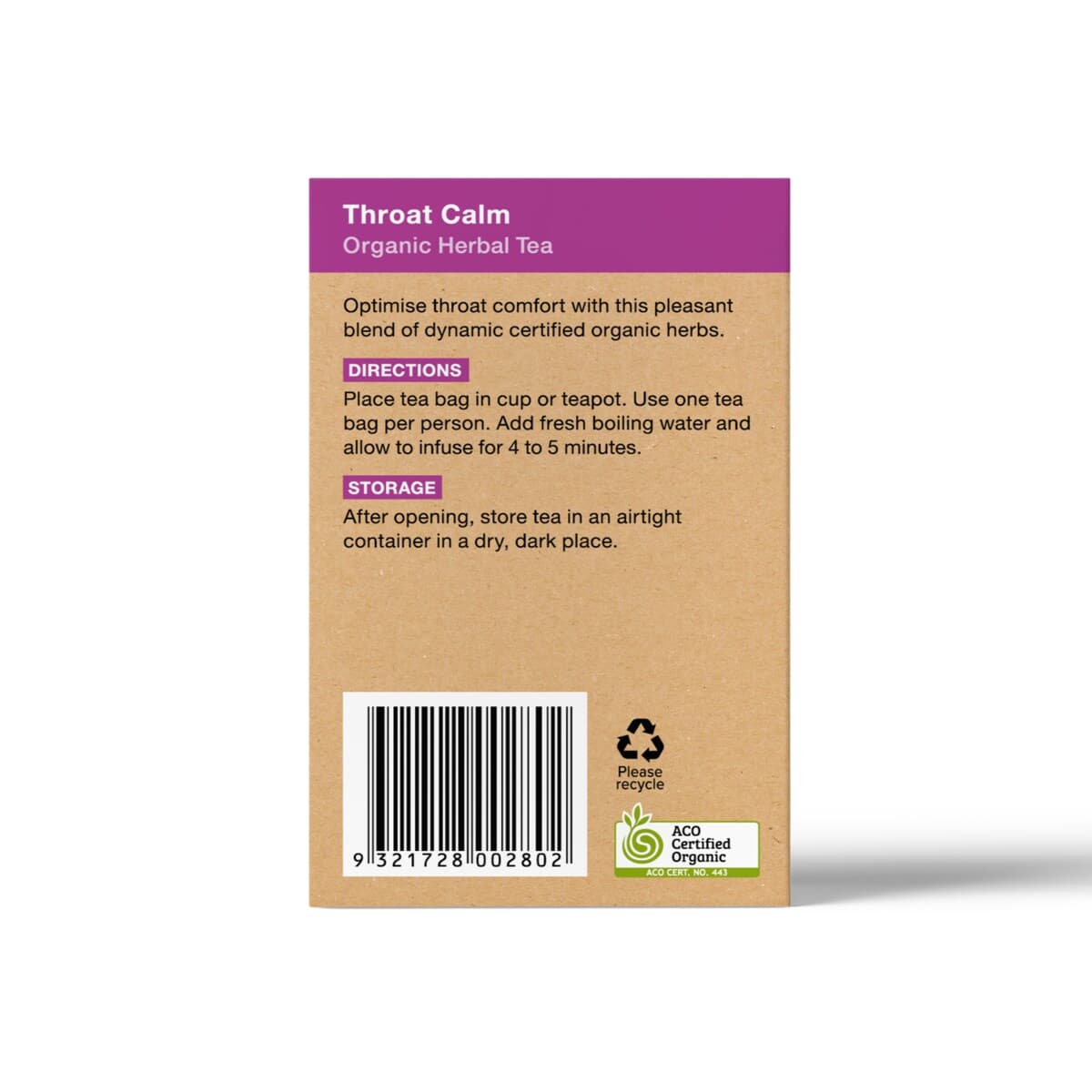 Thumbnail Planet Organic Throat Calm 25 Tea Bags