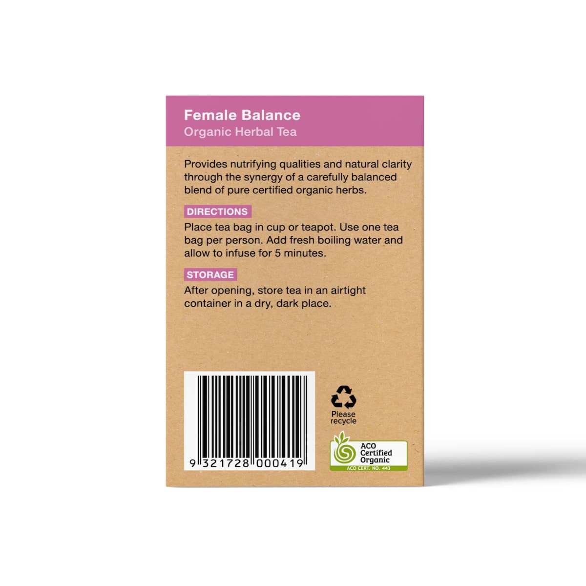 Thumbnail Planet Organic Female Balance 25 Tea Bags