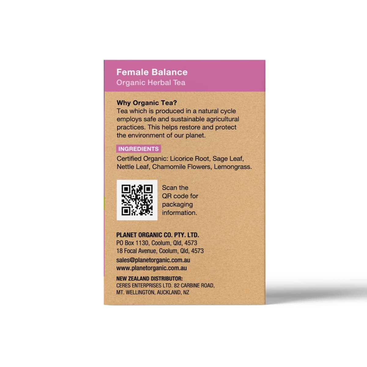 Thumbnail Planet Organic Female Balance 25 Tea Bags