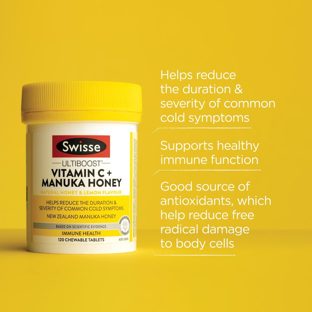 Thumbnail Swisse Ultiboost Vitamin C + Manuka Honey 120 Tablets