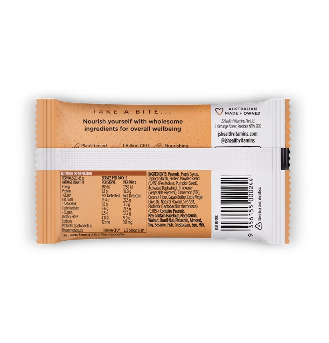 Thumbnail Jshealth Protein Bar Cinnamon Spice 12 X 45G