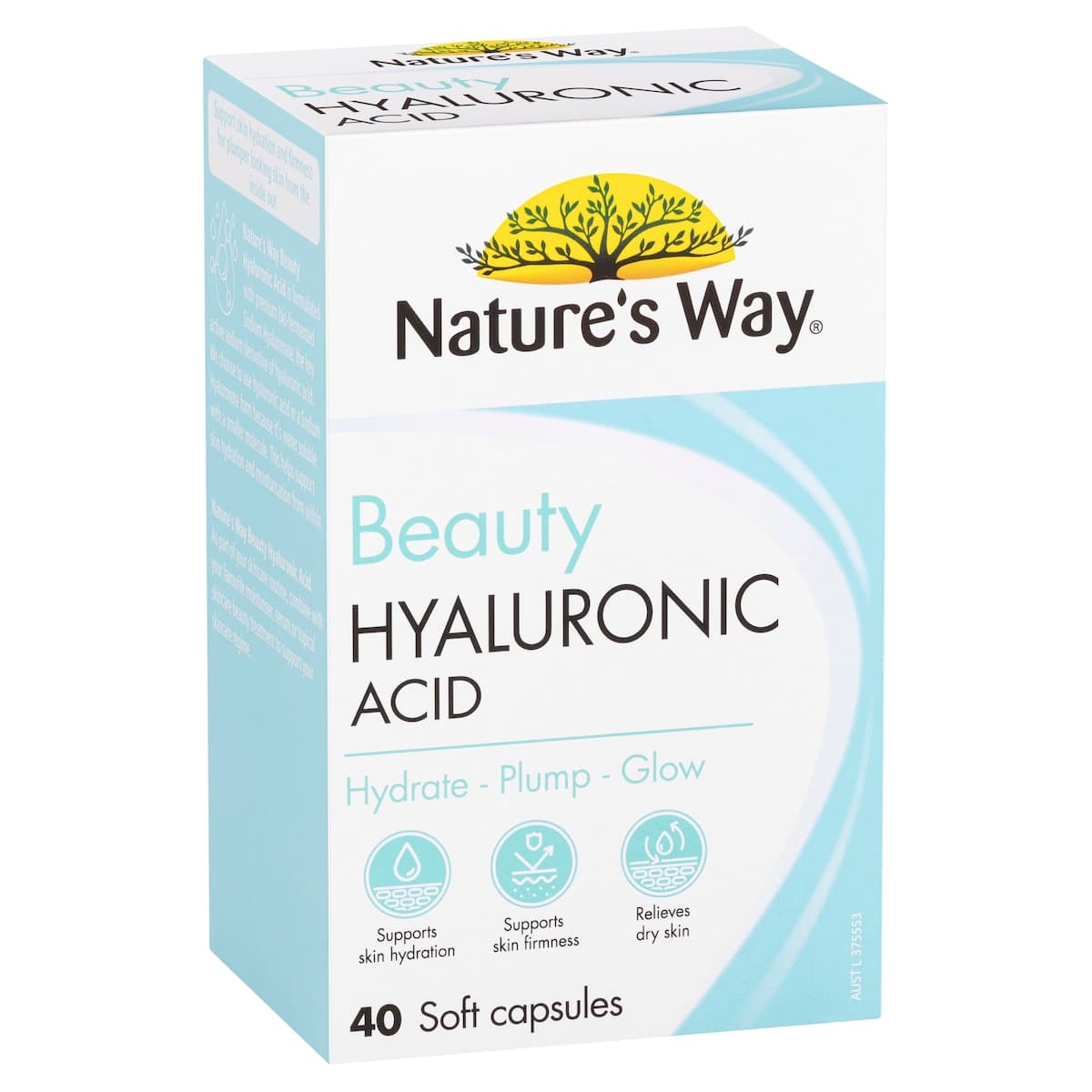 Thumbnail Natures Way Beauty Hyaluronic Acid 40 Soft Capsules