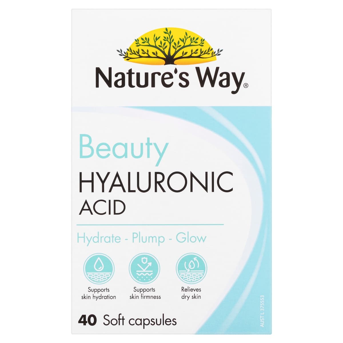 Thumbnail Natures Way Beauty Hyaluronic Acid 40 Soft Capsules