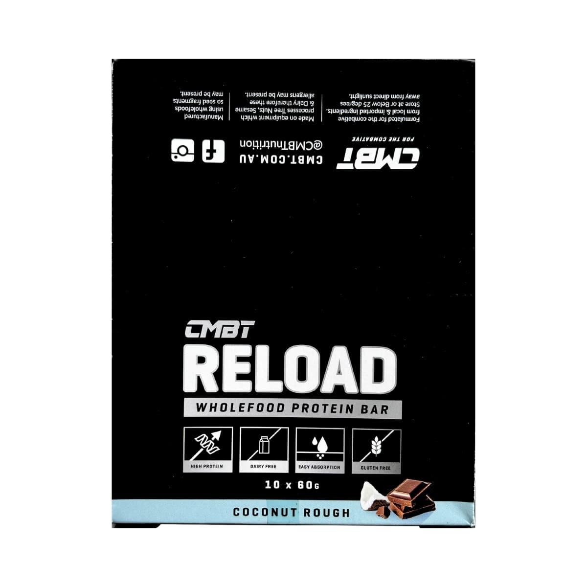 Thumbnail Cmbt Reload Protein Bars Coconut Rough 10 X 60G