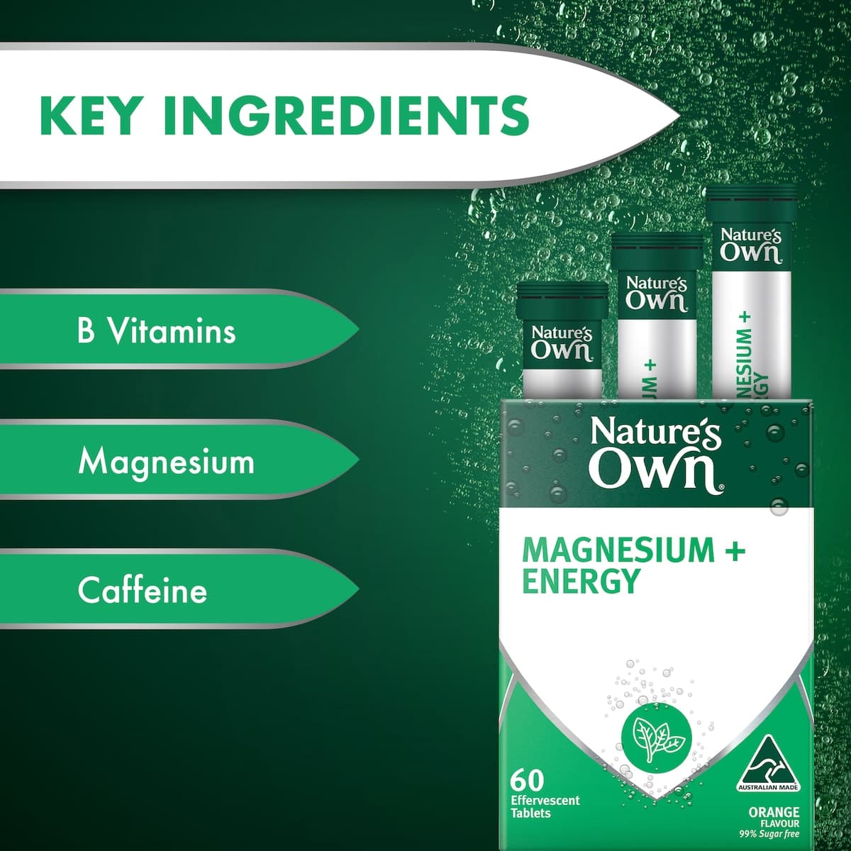 Thumbnail Nature's Own Magnesium + Energy Effervescent 60 Tablets