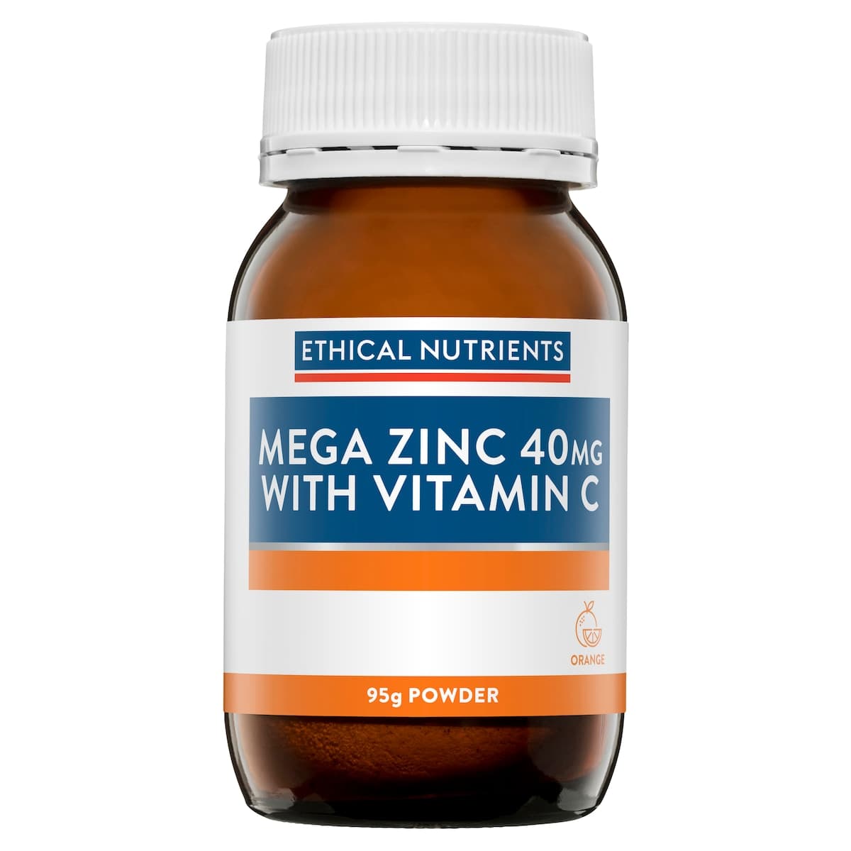 Thumbnail Ethical Nutrients Mega Zinc 40Mg With Vitamin C Orange 95G Powder