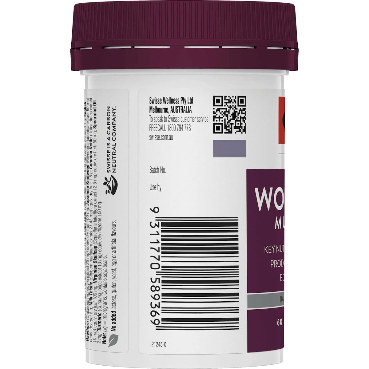 Swisse Womens Ultivite 65+ Multivitamin 60 Tablets