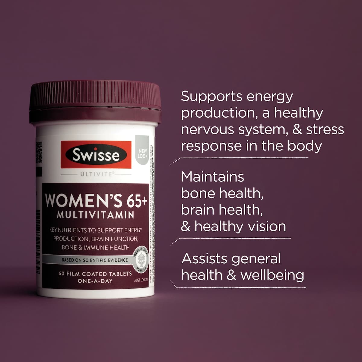 Thumbnail Swisse Womens Ultivite 65+ Multivitamin 60 Tablets