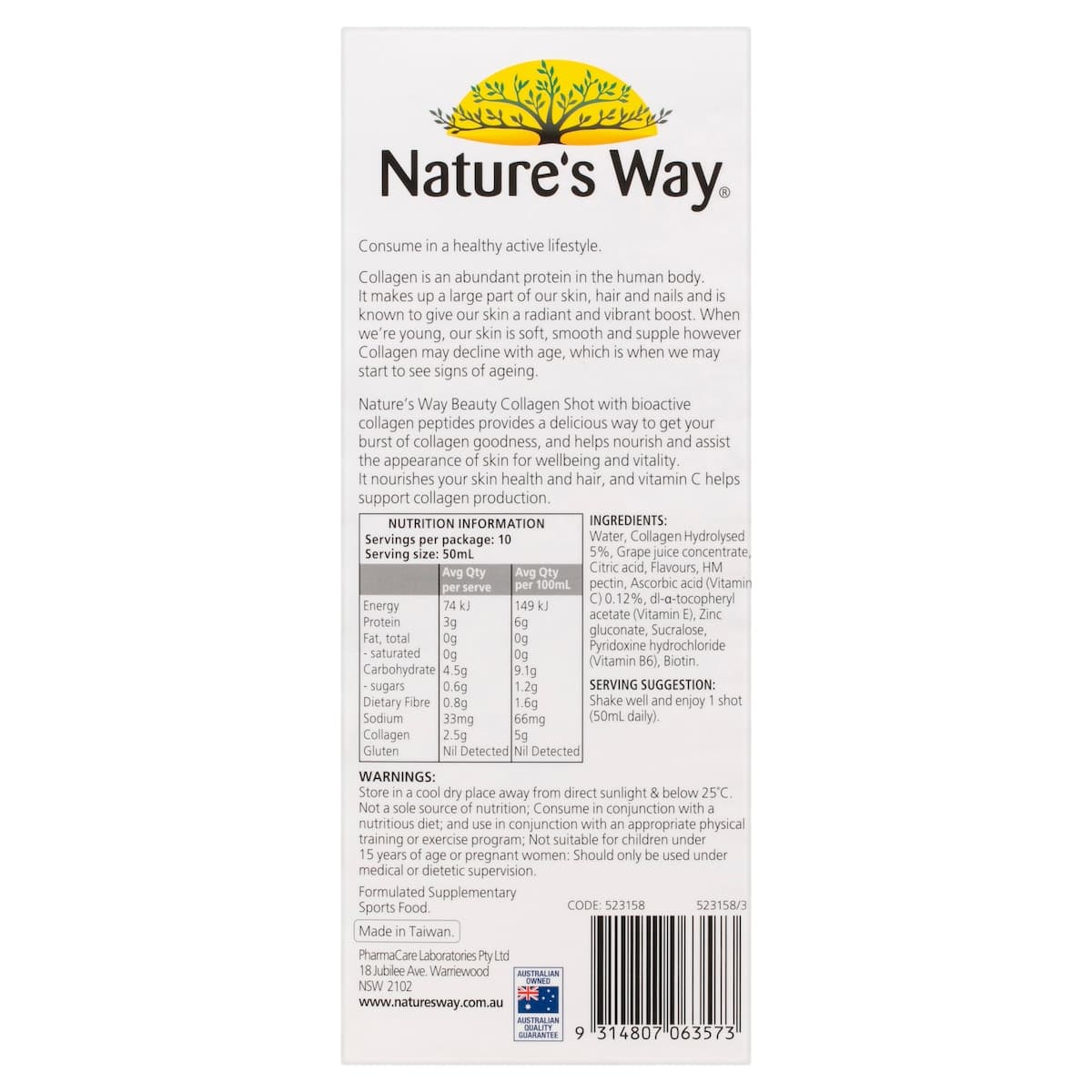 Thumbnail Natures Way Beauty Collagen Shot 50Ml X 10 Pack