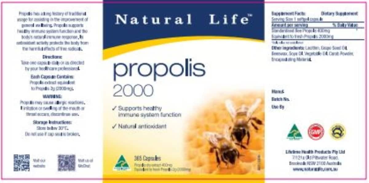 Thumbnail Natural Life Propolis 2000Mg 365 Capsules