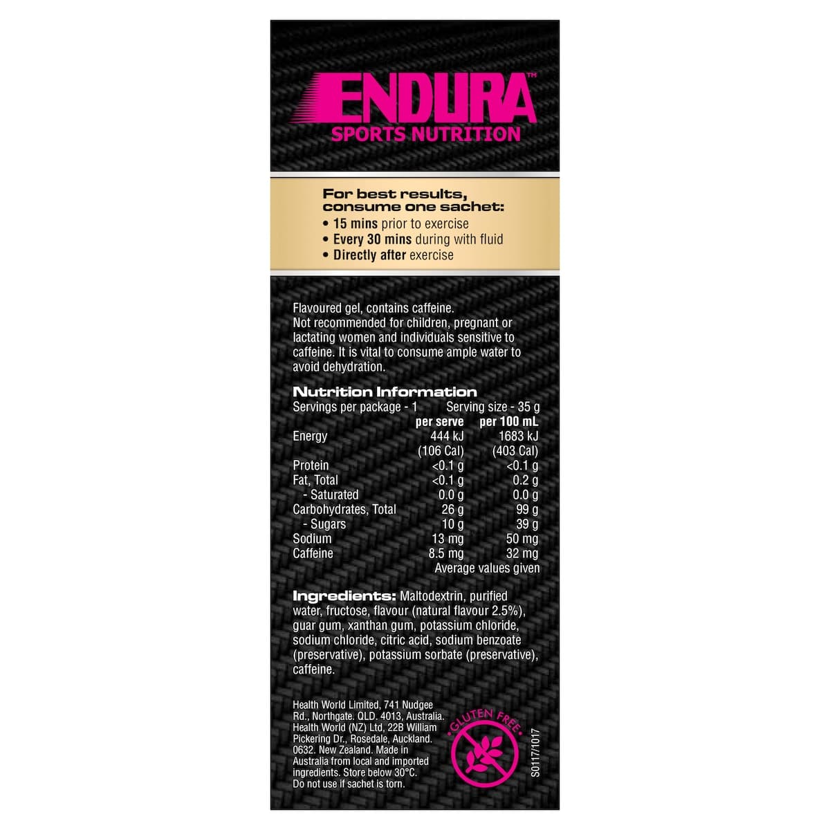 Thumbnail Endura Sports Energy Gel Vanilla 35G