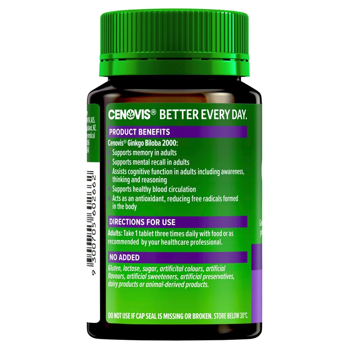 Thumbnail Cenovis Ginkgo Biloba 2000Mg 100 Tablets