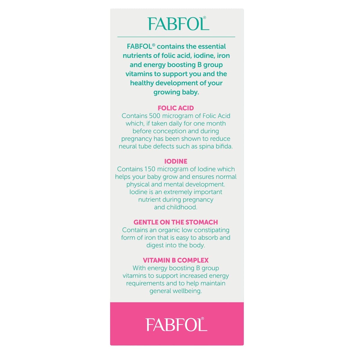 Thumbnail Fabfol Pregnancy 56 Tablets