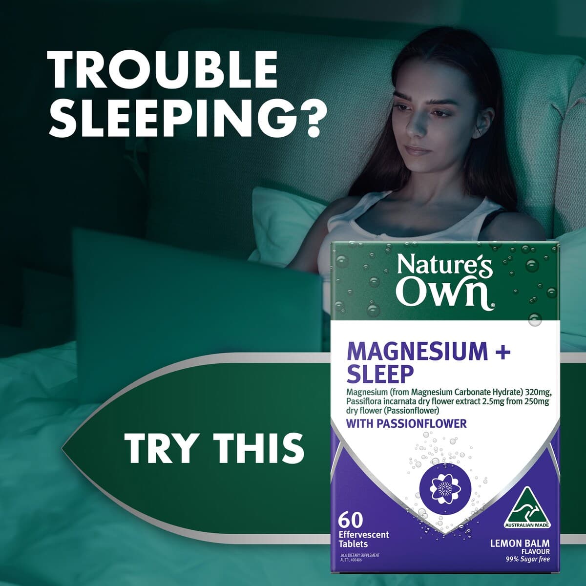 Thumbnail Nature's Own Magnesium + Sleep Effervescent 60 Tablets