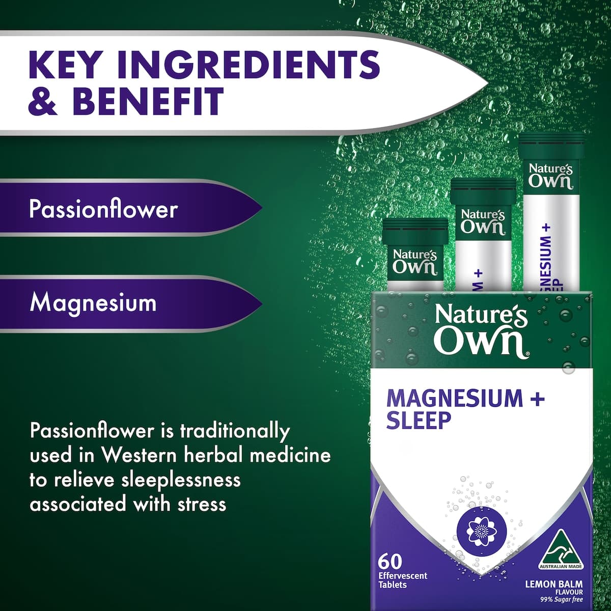 Thumbnail Nature's Own Magnesium + Sleep Effervescent 60 Tablets