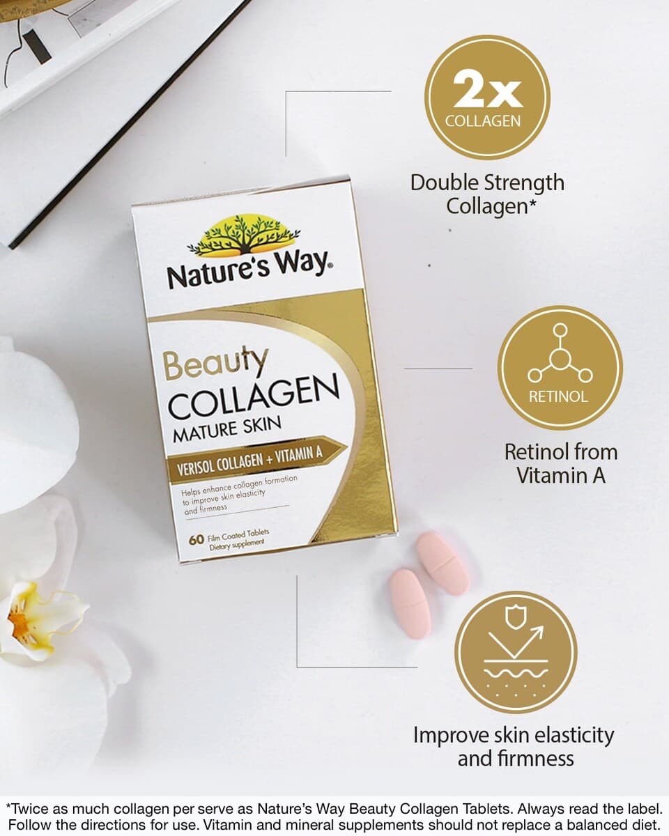 Thumbnail Natures Way Beauty Collagen Mature Skin 60 Tablets