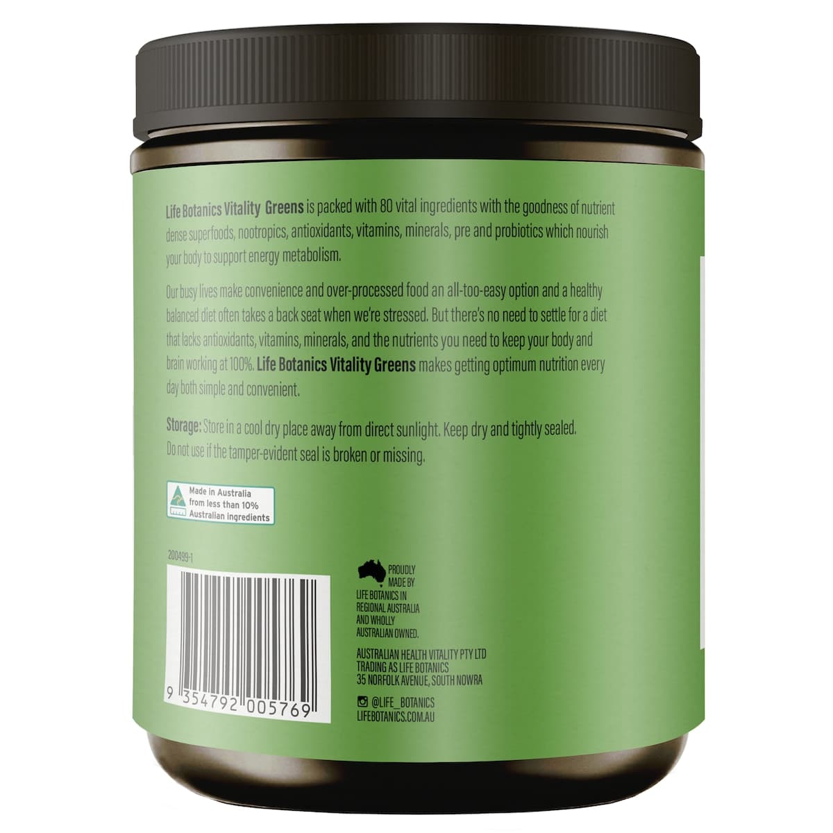 Thumbnail Life Botanics Vitality Greens 450G