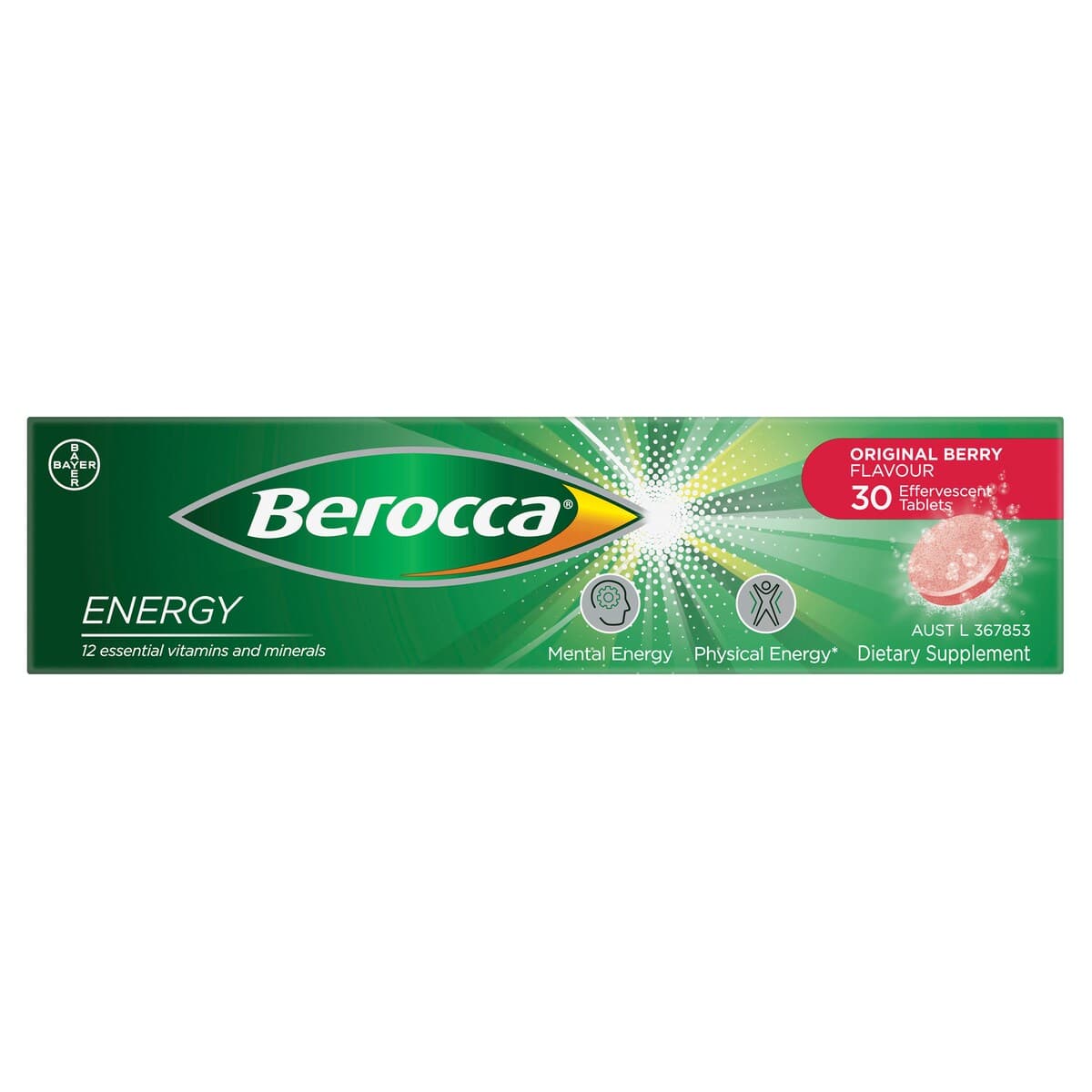 Thumbnail Berocca Energy Original Berry 30 Effervescent Tablet