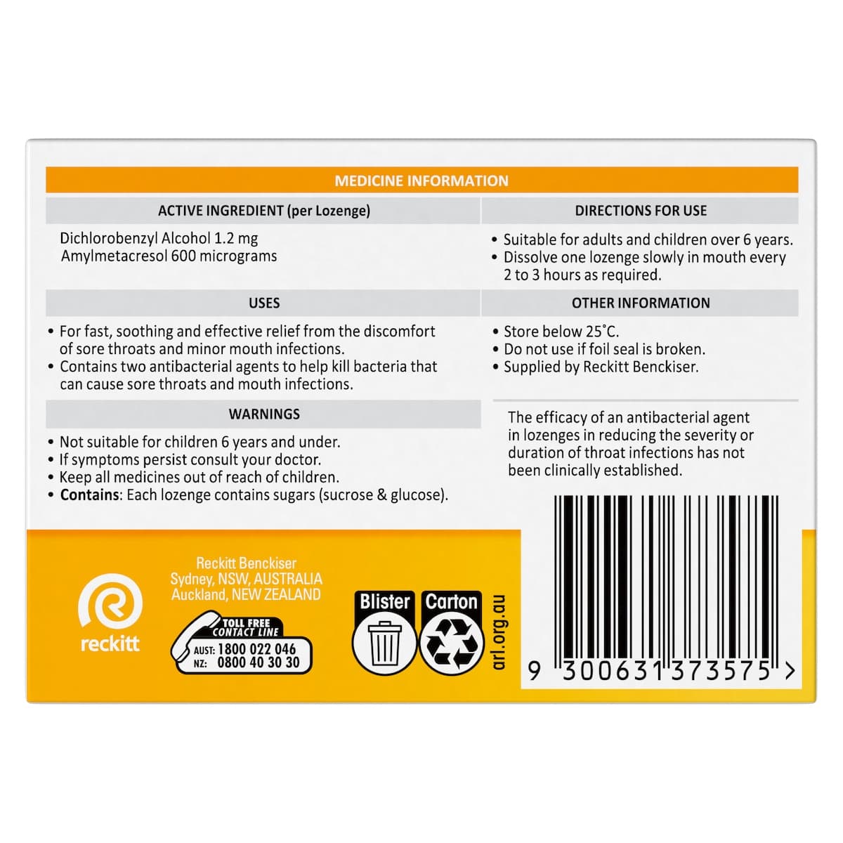 Thumbnail Strepsils Sore Throat Relief Honey & Lemon 36 Lozenges