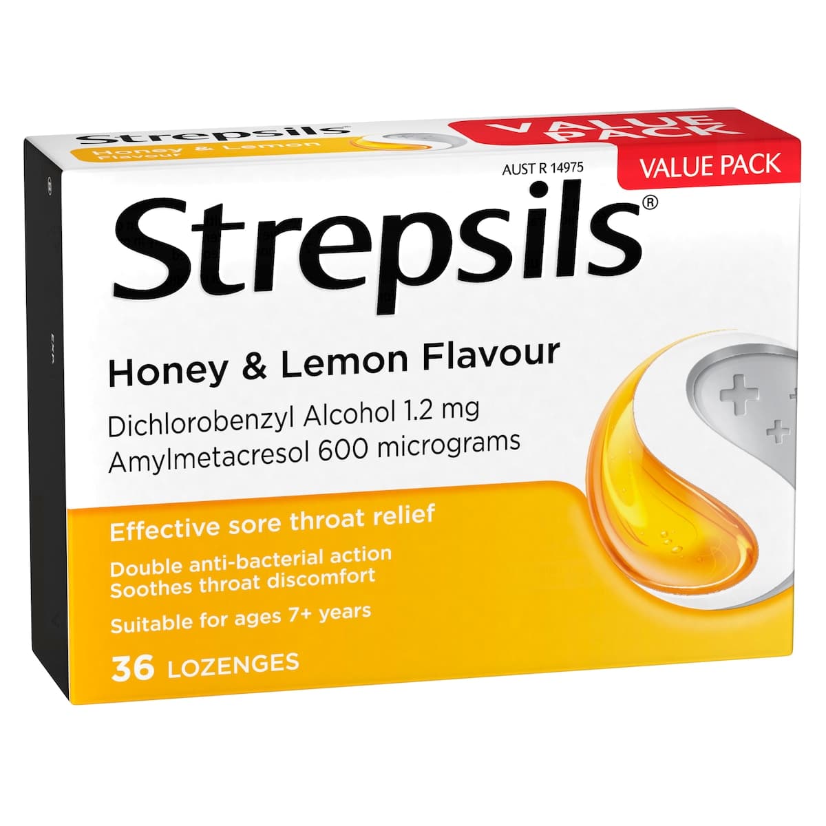 Thumbnail Strepsils Sore Throat Relief Honey & Lemon 36 Lozenges