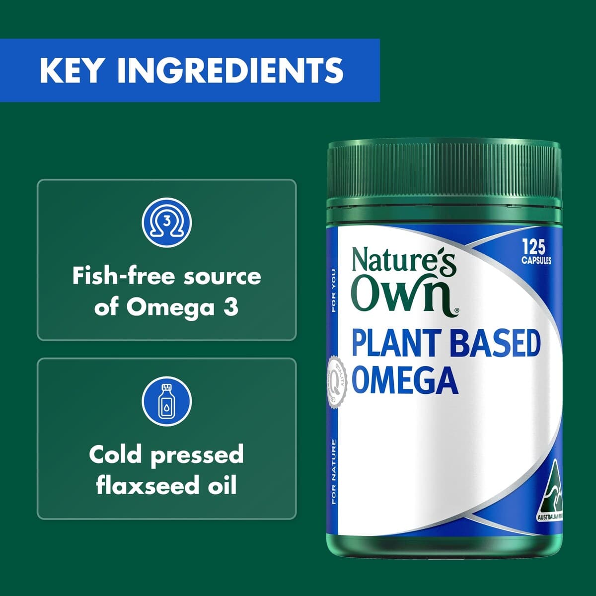 Thumbnail Nature's Own Plant Based Omega 125 Capsules