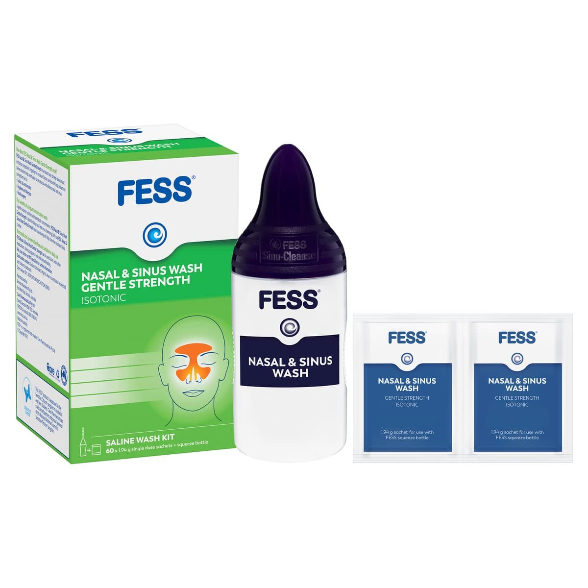 Thumbnail Fess Nasal & Sinus Wash Gentle Strength Kit