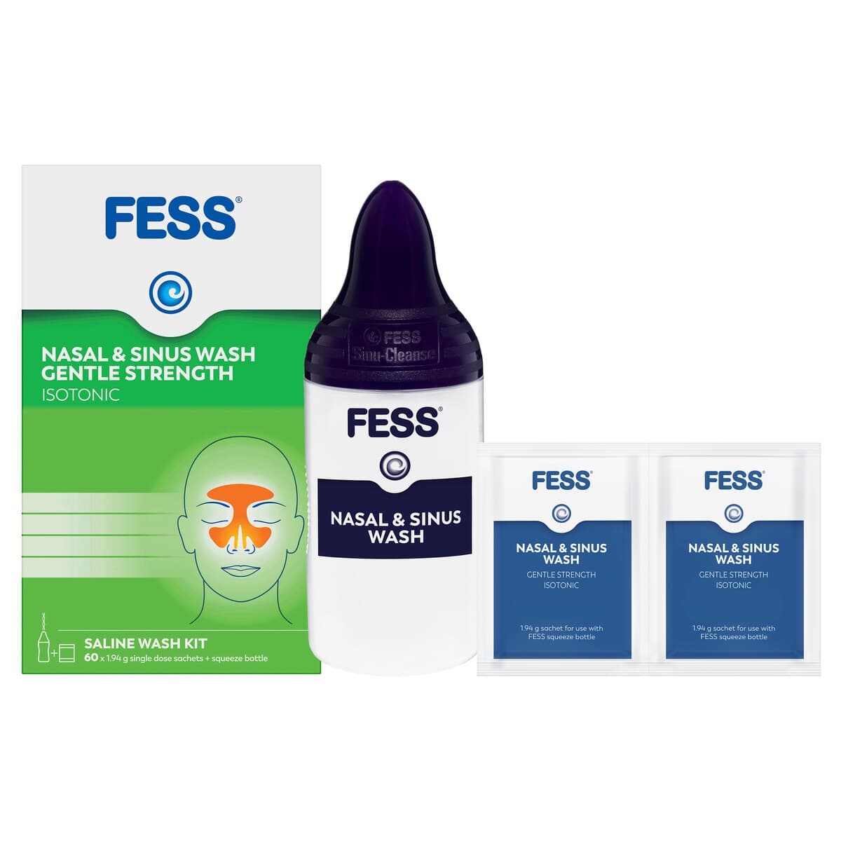 Thumbnail Fess Nasal & Sinus Wash Gentle Strength Kit