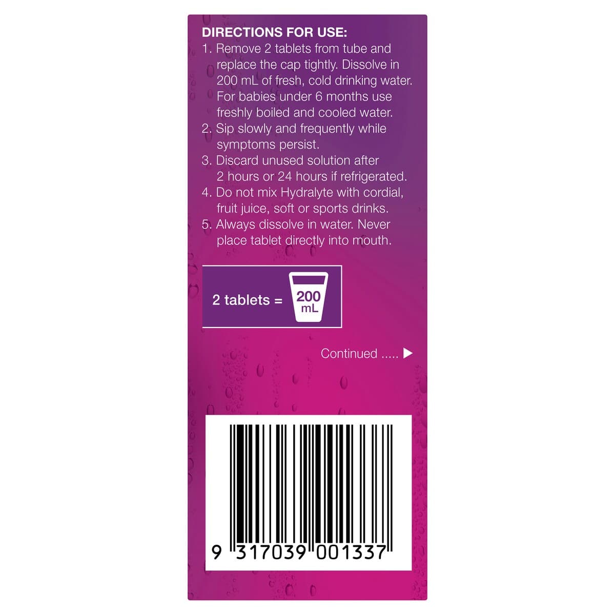 Thumbnail Hydralyte Effervescent Electrolyte Tablets Apple Blackcurrant 10 Pack