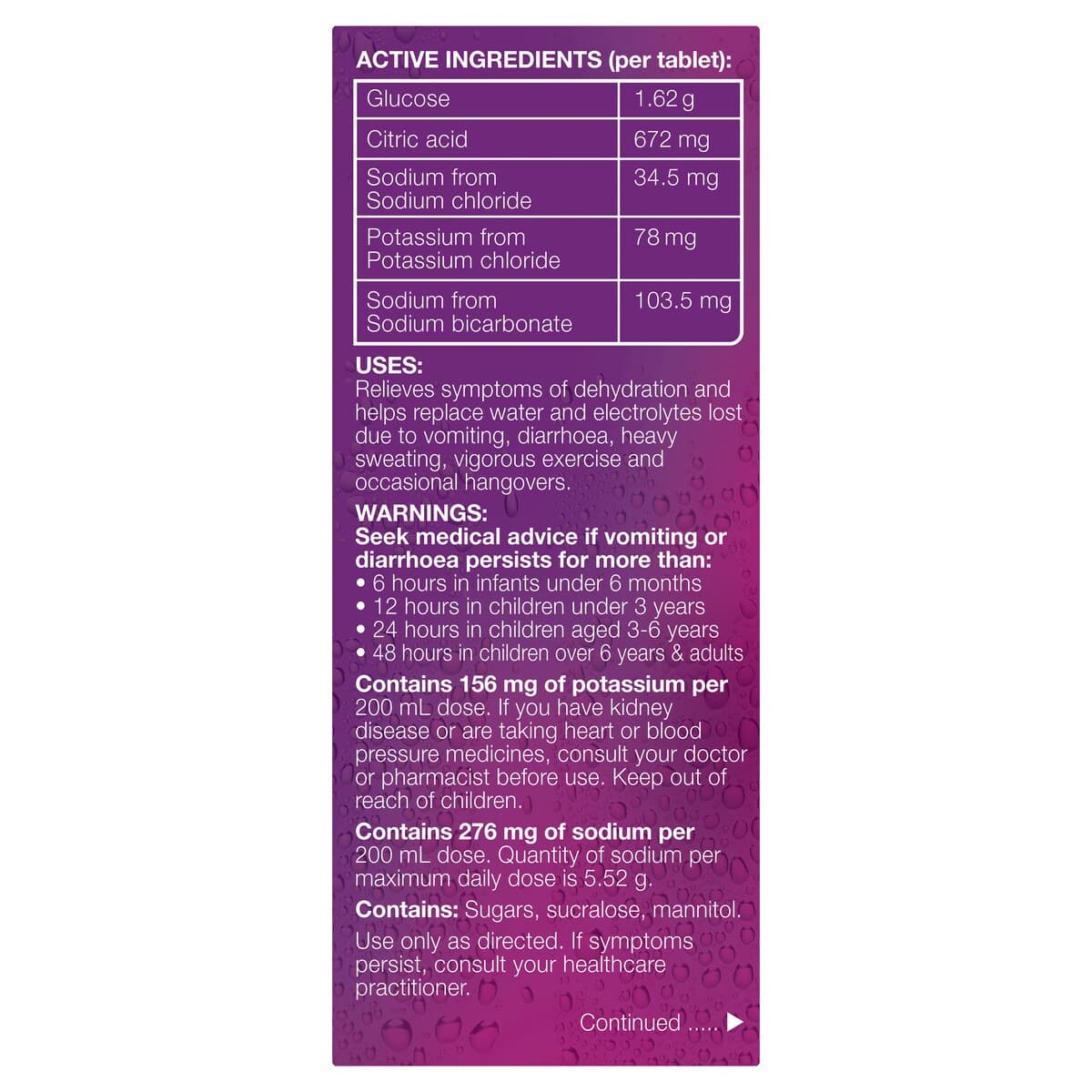 Thumbnail Hydralyte Effervescent Electrolyte Tablets Apple Blackcurrant 10 Pack