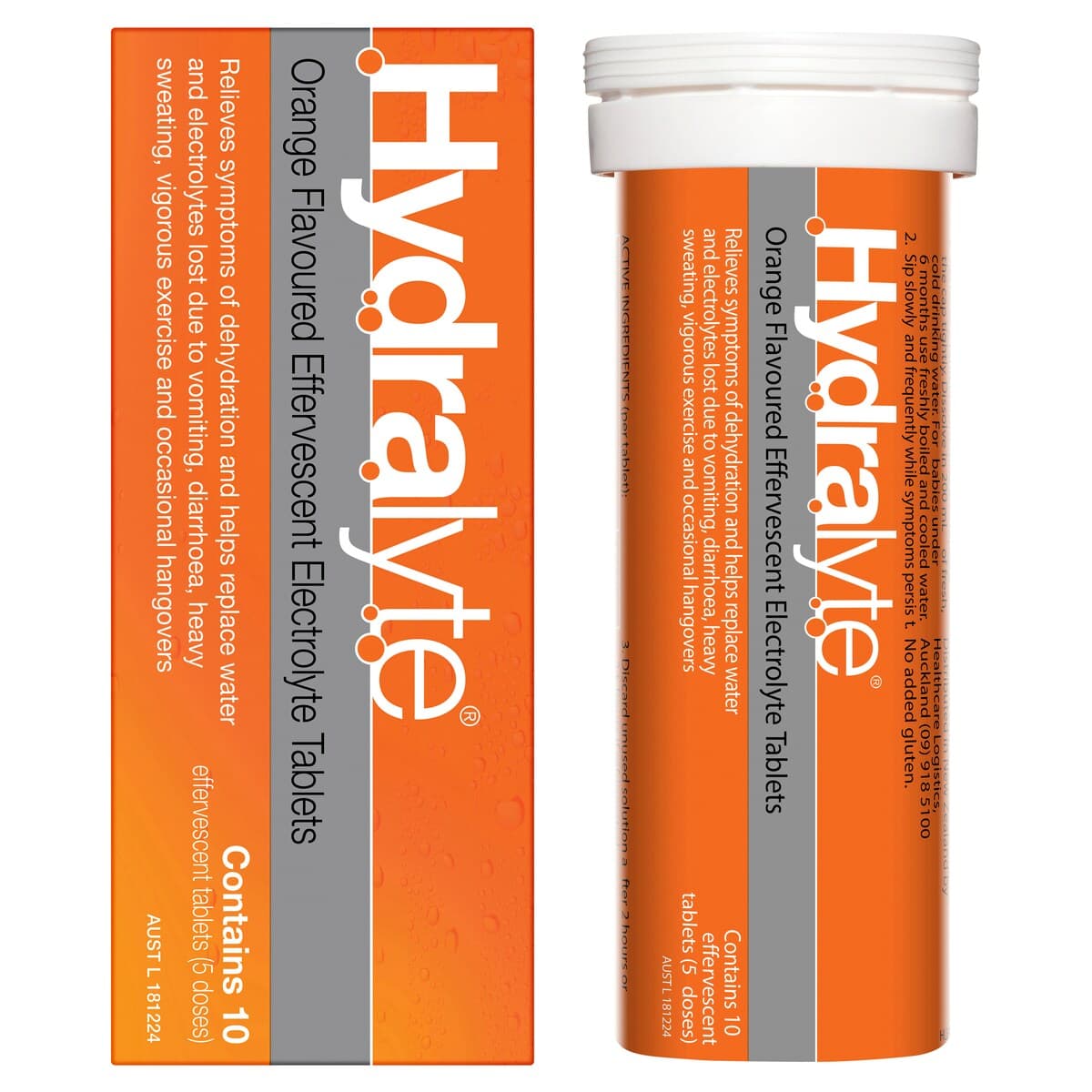 Thumbnail Hydralyte Effervescent Electrolyte Tablets Orange 10 Pack