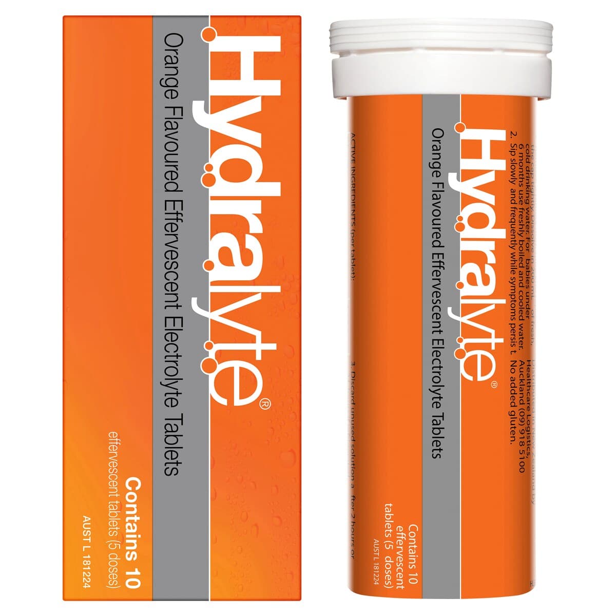 Thumbnail Hydralyte Effervescent Electrolyte Tablets Orange 10 Pack